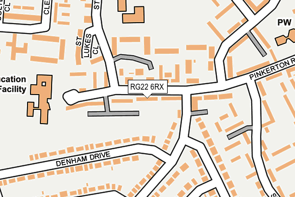 RG22 6RX map - OS OpenMap – Local (Ordnance Survey)