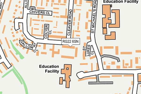 RG22 6SN map - OS OpenMap – Local (Ordnance Survey)