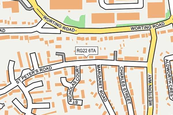 RG22 6TA map - OS OpenMap – Local (Ordnance Survey)