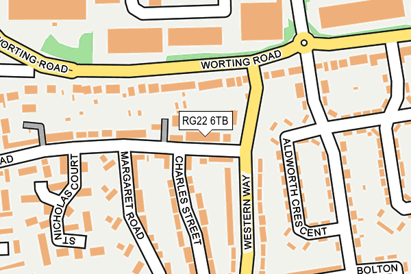 RG22 6TB map - OS OpenMap – Local (Ordnance Survey)