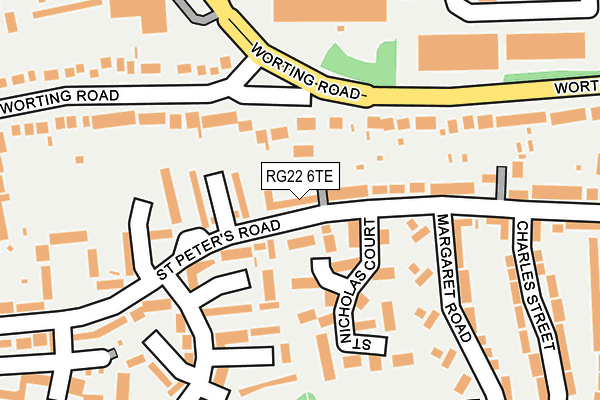 RG22 6TE map - OS OpenMap – Local (Ordnance Survey)