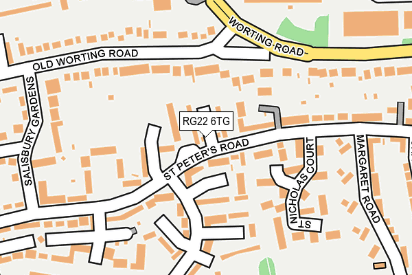RG22 6TG map - OS OpenMap – Local (Ordnance Survey)
