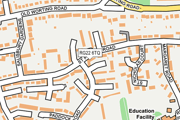 RG22 6TQ map - OS OpenMap – Local (Ordnance Survey)