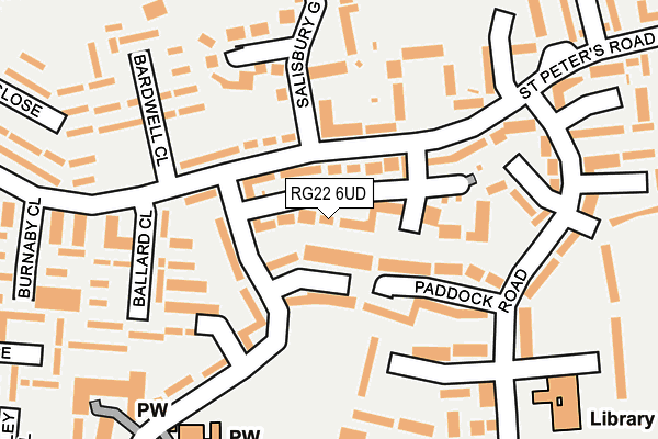 RG22 6UD map - OS OpenMap – Local (Ordnance Survey)