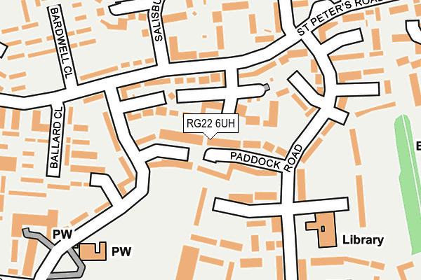 RG22 6UH map - OS OpenMap – Local (Ordnance Survey)