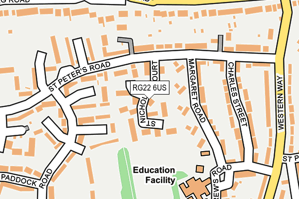 RG22 6US map - OS OpenMap – Local (Ordnance Survey)