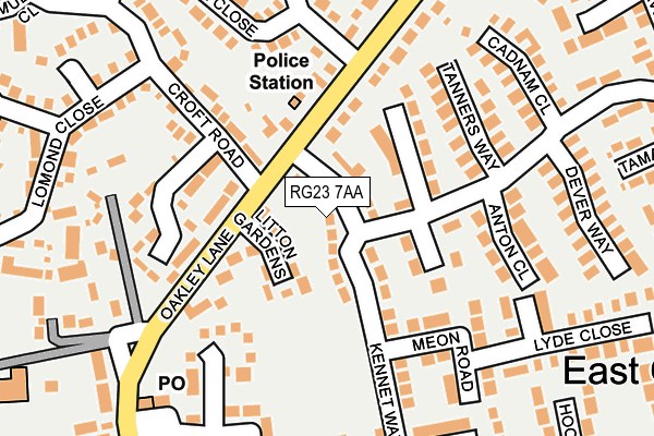 RG23 7AA map - OS OpenMap – Local (Ordnance Survey)