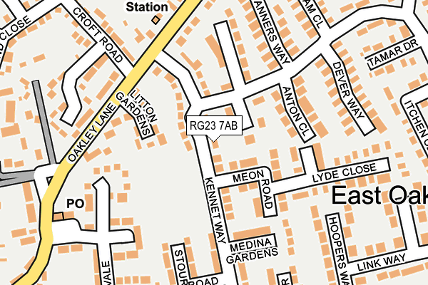 RG23 7AB map - OS OpenMap – Local (Ordnance Survey)