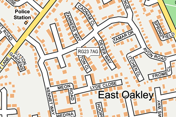 RG23 7AG map - OS OpenMap – Local (Ordnance Survey)