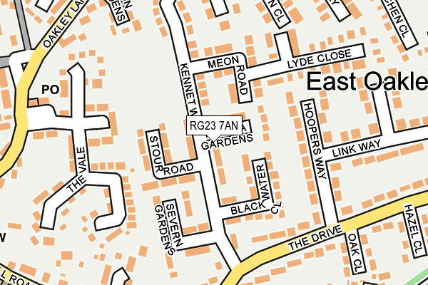 RG23 7AN map - OS OpenMap – Local (Ordnance Survey)