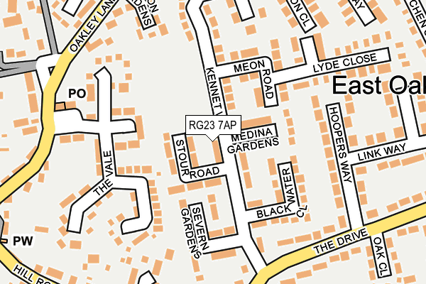 RG23 7AP map - OS OpenMap – Local (Ordnance Survey)