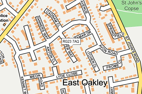 RG23 7AQ map - OS OpenMap – Local (Ordnance Survey)