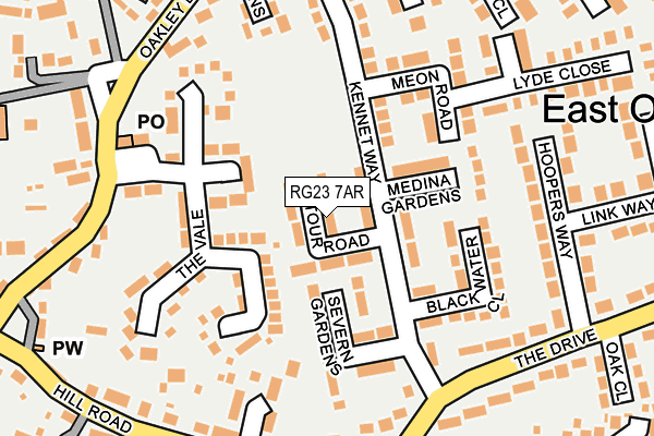 RG23 7AR map - OS OpenMap – Local (Ordnance Survey)