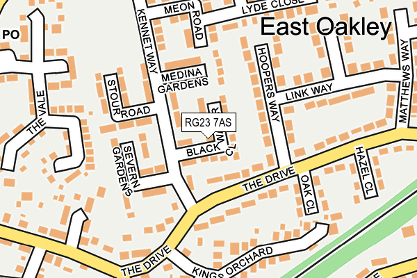 RG23 7AS map - OS OpenMap – Local (Ordnance Survey)