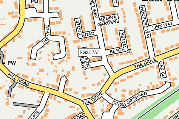 RG23 7AT map - OS OpenMap – Local (Ordnance Survey)