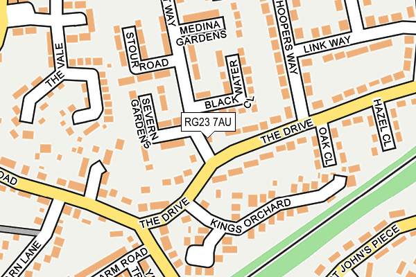 RG23 7AU map - OS OpenMap – Local (Ordnance Survey)