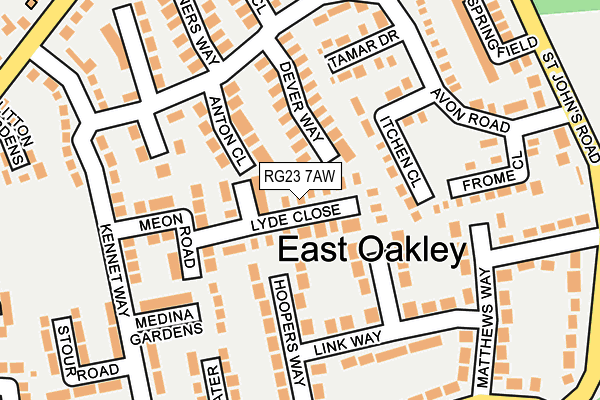 RG23 7AW map - OS OpenMap – Local (Ordnance Survey)