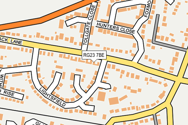RG23 7BE map - OS OpenMap – Local (Ordnance Survey)