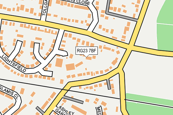 RG23 7BF map - OS OpenMap – Local (Ordnance Survey)