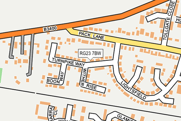 RG23 7BW map - OS OpenMap – Local (Ordnance Survey)