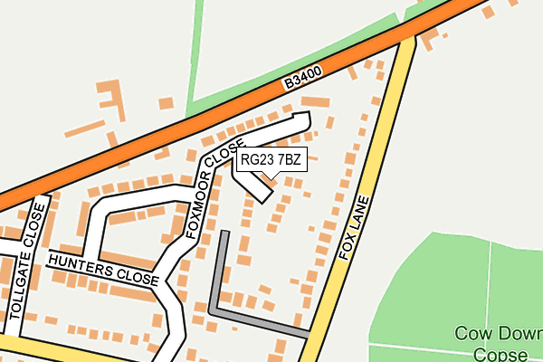 RG23 7BZ map - OS OpenMap – Local (Ordnance Survey)