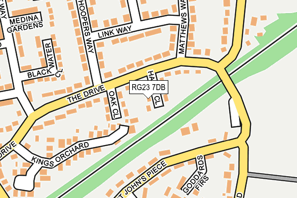 RG23 7DB map - OS OpenMap – Local (Ordnance Survey)