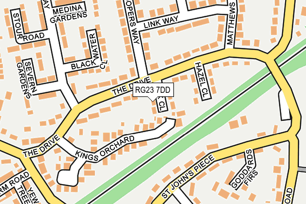 RG23 7DD map - OS OpenMap – Local (Ordnance Survey)