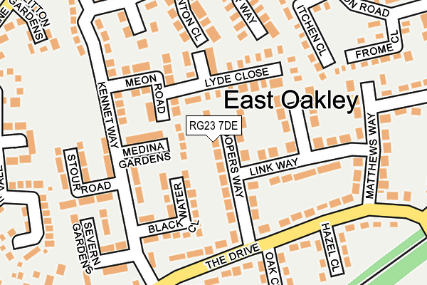 RG23 7DE map - OS OpenMap – Local (Ordnance Survey)