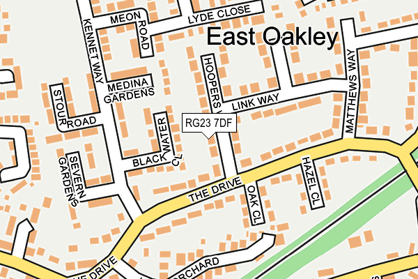 RG23 7DF map - OS OpenMap – Local (Ordnance Survey)