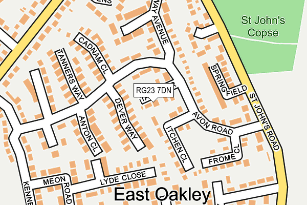 RG23 7DN map - OS OpenMap – Local (Ordnance Survey)