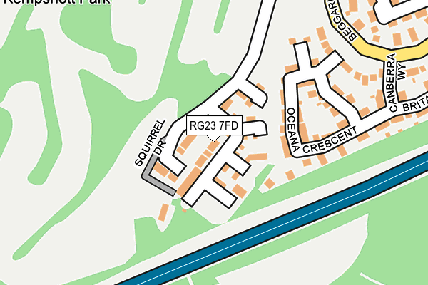 RG23 7FD map - OS OpenMap – Local (Ordnance Survey)