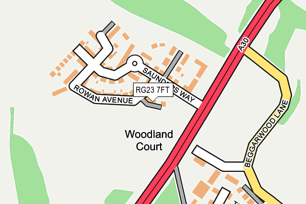 RG23 7FT map - OS OpenMap – Local (Ordnance Survey)