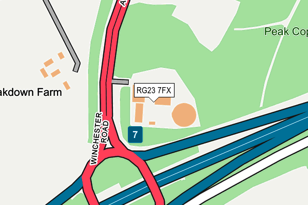 RG23 7FX map - OS OpenMap – Local (Ordnance Survey)