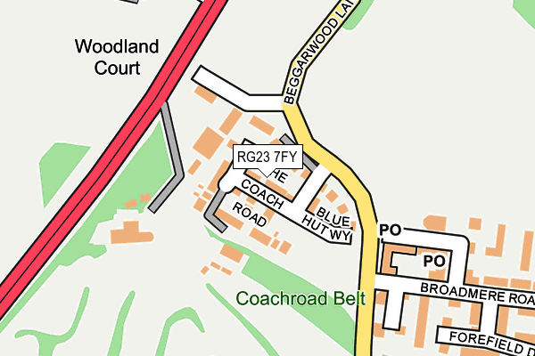 RG23 7FY map - OS OpenMap – Local (Ordnance Survey)