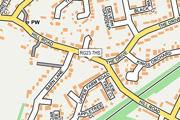 RG23 7HS map - OS OpenMap – Local (Ordnance Survey)