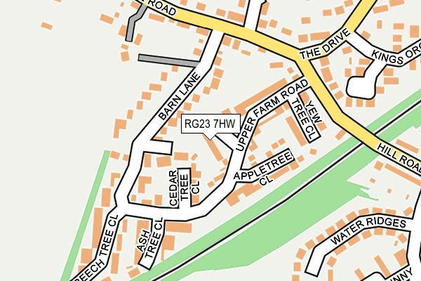 RG23 7HW map - OS OpenMap – Local (Ordnance Survey)