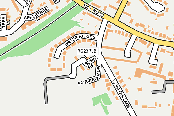 RG23 7JB map - OS OpenMap – Local (Ordnance Survey)