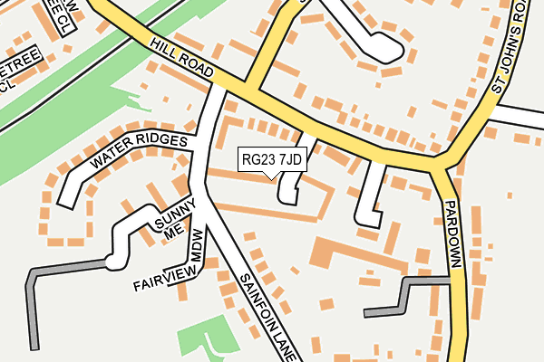 RG23 7JD map - OS OpenMap – Local (Ordnance Survey)