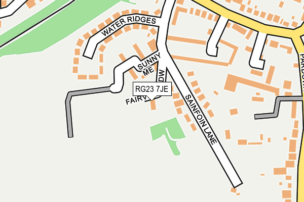 RG23 7JE map - OS OpenMap – Local (Ordnance Survey)