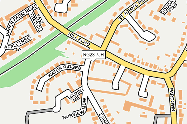RG23 7JH map - OS OpenMap – Local (Ordnance Survey)
