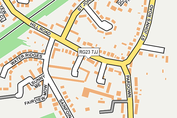 RG23 7JJ map - OS OpenMap – Local (Ordnance Survey)