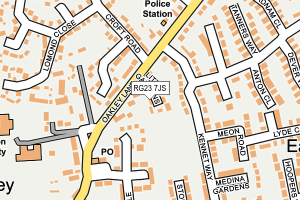 RG23 7JS map - OS OpenMap – Local (Ordnance Survey)