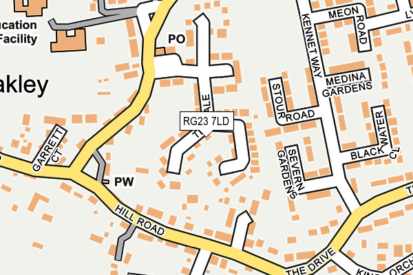 RG23 7LD map - OS OpenMap – Local (Ordnance Survey)