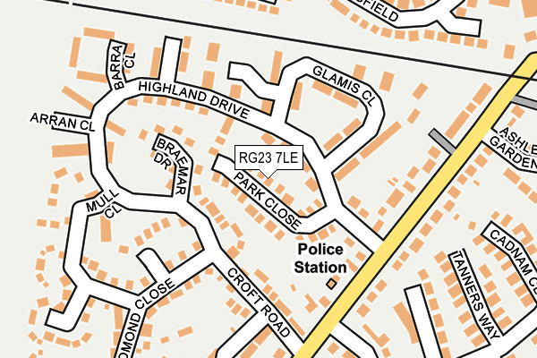 RG23 7LE map - OS OpenMap – Local (Ordnance Survey)