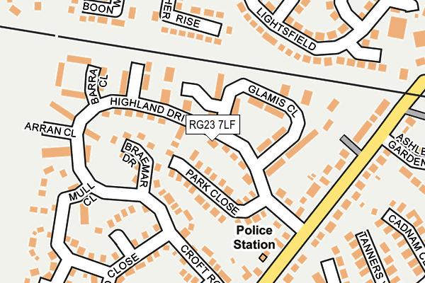 RG23 7LF map - OS OpenMap – Local (Ordnance Survey)