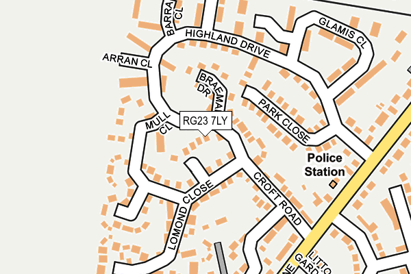 RG23 7LY map - OS OpenMap – Local (Ordnance Survey)