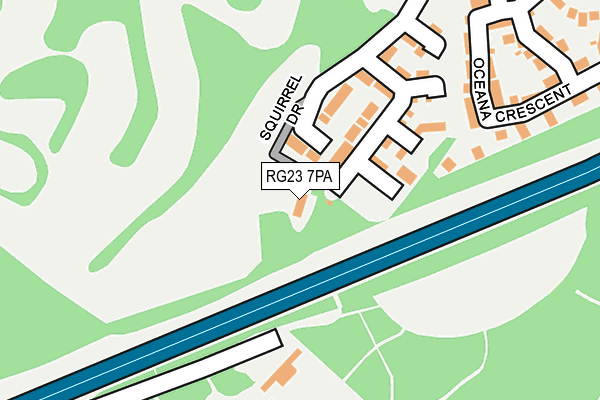 RG23 7PA map - OS OpenMap – Local (Ordnance Survey)