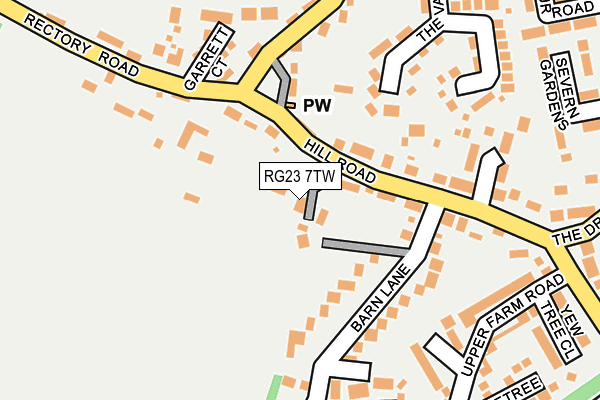 RG23 7TW map - OS OpenMap – Local (Ordnance Survey)