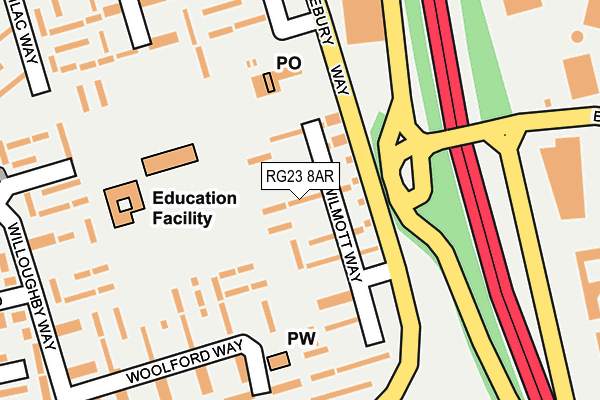 RG23 8AR map - OS OpenMap – Local (Ordnance Survey)