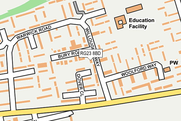 RG23 8BD map - OS OpenMap – Local (Ordnance Survey)